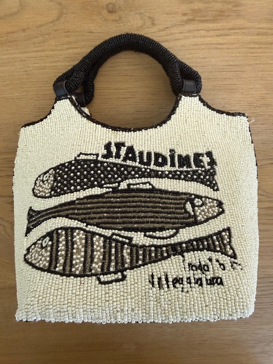 STAUD Handbags - STAUD Beaded "STAUDINES" Sardine Market Tote Bag - Rare / Sold Out
